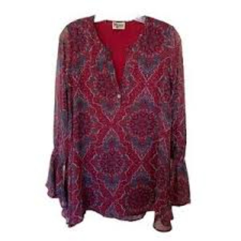 Medium - SHOW ME YOUR MUMU - Jamie Tunic Shirt Mini Dress Red Blue NEW
